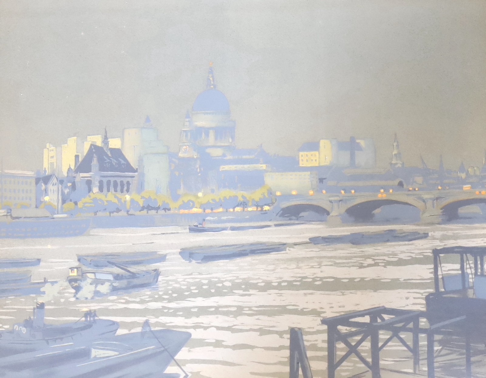 Walter Ernest Spradbery (1889-1969), 'London', lithograph, 42 x 53cm